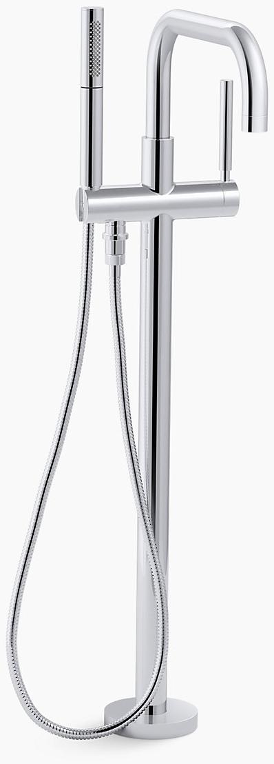 KOHLER Напольная накладка для ванны Purist с ручным душем K-T97328-4-SN  - Вид №1