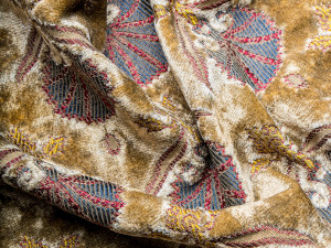 Жаккардовая ткань из полиэстера, вискозы и хлопка