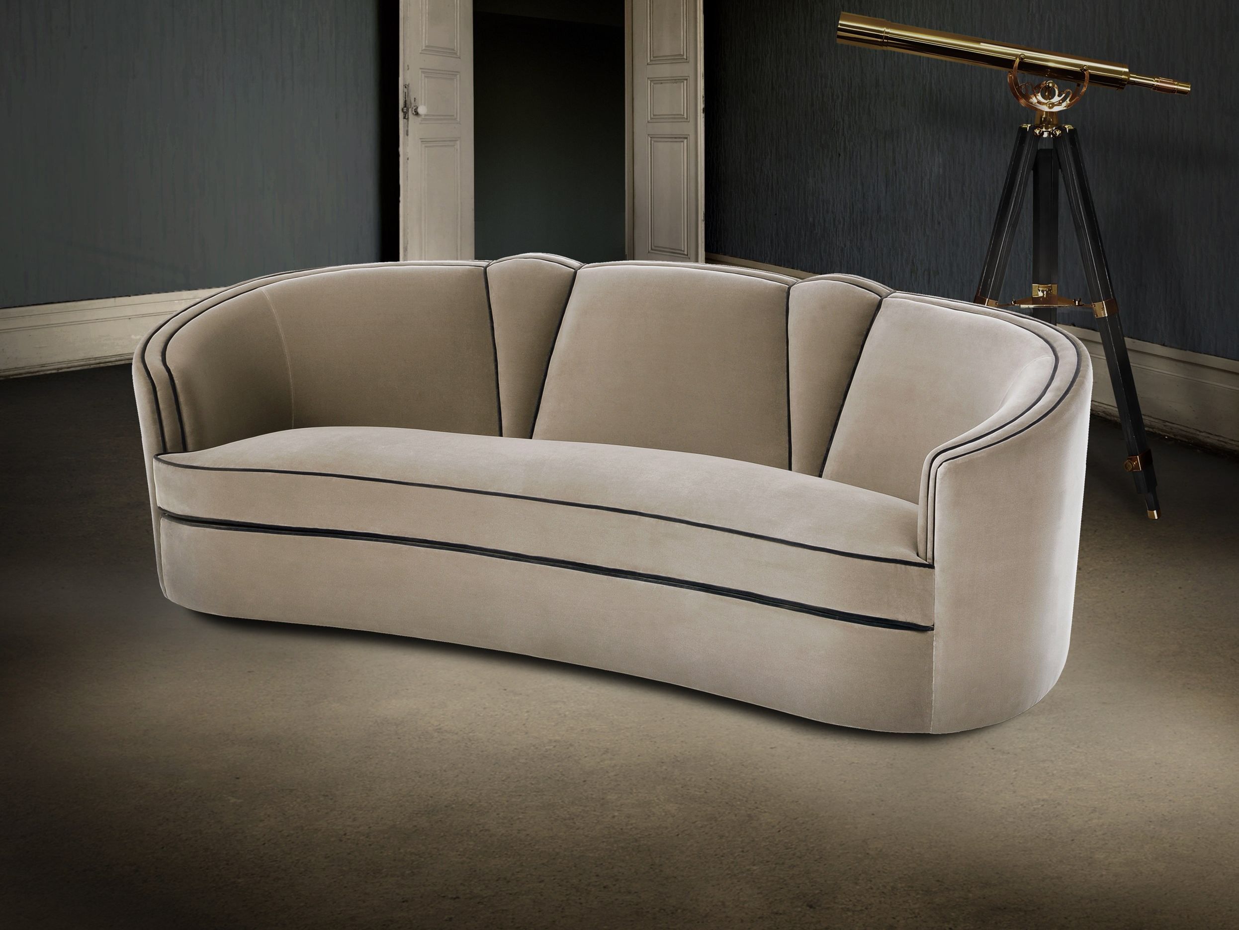 3-местный бархатный диван Munna Josephine ARCH-00120151 - Вид №2