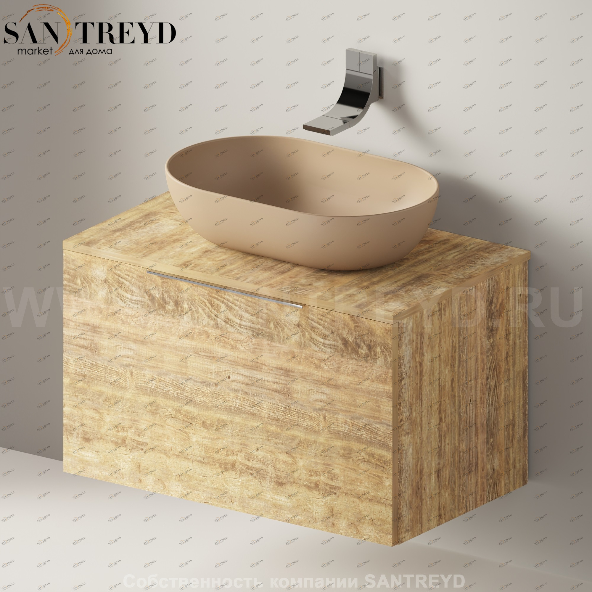 Flaminia BOX Настенная тумба для раковины 85 см с 1 ящиком BX811.WW Ceramica Flaminia BX811WW