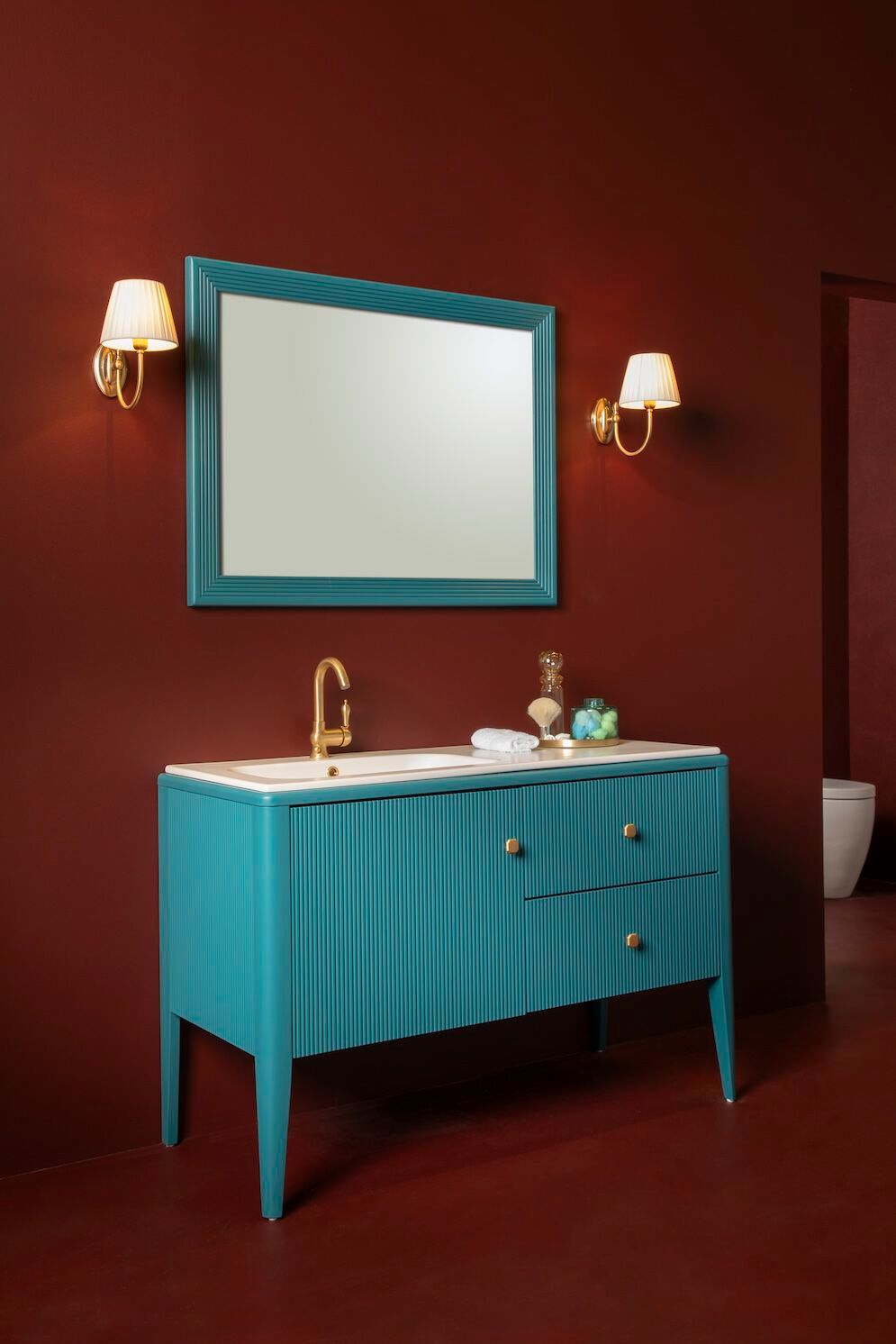 Напольный умывальник с зеркалом Gaia Mobili Contemporary ARCH-00081972 - Вид №2