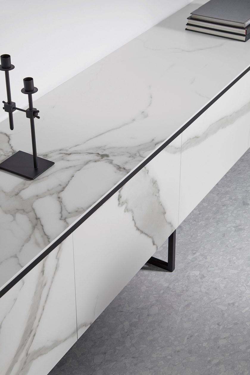 MOBLIBERICA Невысокая керамическая тумба под ТВ с распашными дверцами Terra sun-id-1349132 - Вид №4