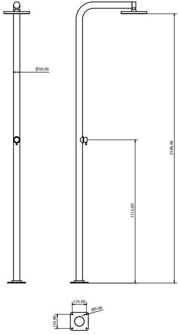 Ama Luxury Shower Душевая стойка / внешний душ из нержавеющей стали sun-id-1363720 - Вид №7