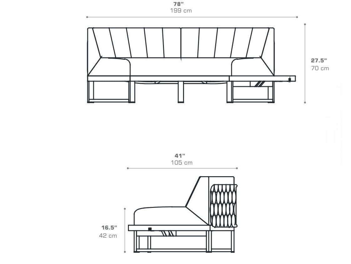 Тканевый изогнутый модульный садовый диван MAMAGREEN Munia ARCH-00064107 - Вид №9