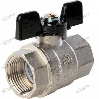 Кран шаровый STOUT ВВ 1" полнопроходной, бабочка SVB0002000025