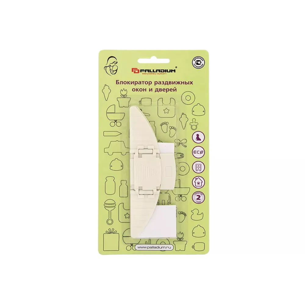 Блокиратор раздвижных окон и дверей Palladium BS 4652, пластик, цвет белый Santreyd STLM-2187510 - Вид №2