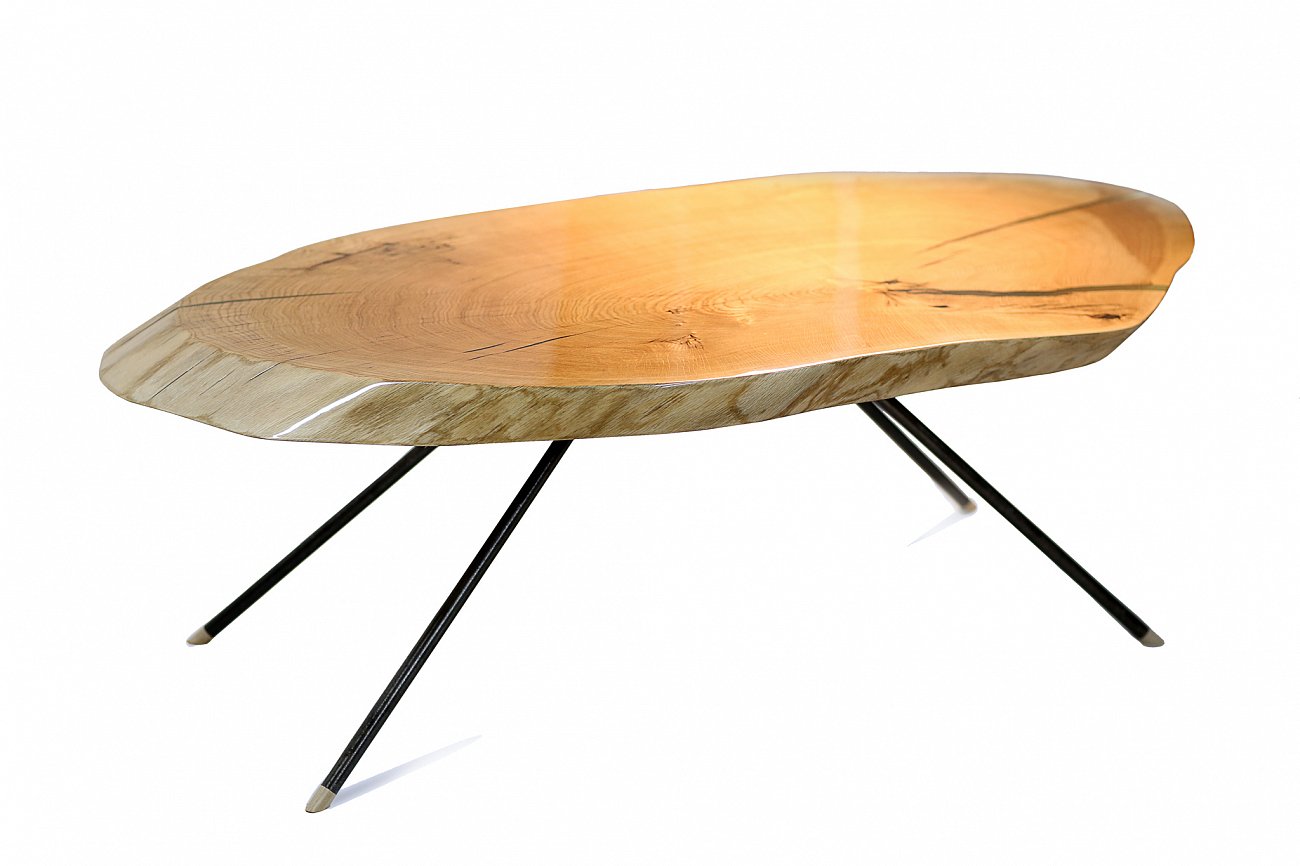 Журнальный столик дизайнерский деревянный 120 см Kora PUSHA PUSHA 062912 Бежевый  - Вид №2