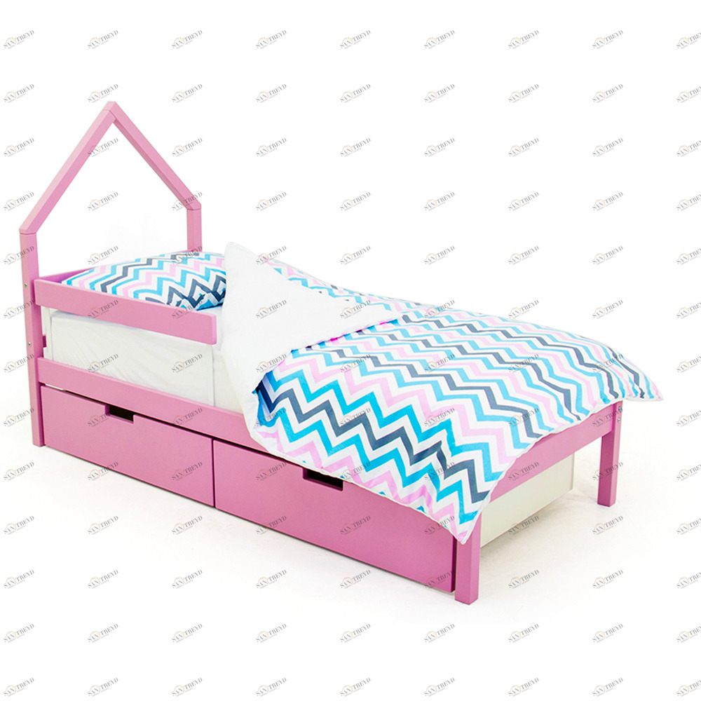 Детская кровать-домик мини Svogen лаванда БЕЛЬМАРКО  326836 Розовый Santreyd 