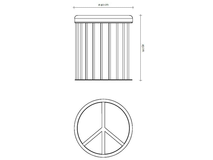 Круглый алюминиевый пуф altreforme ARCH-00123596 - Вид №4