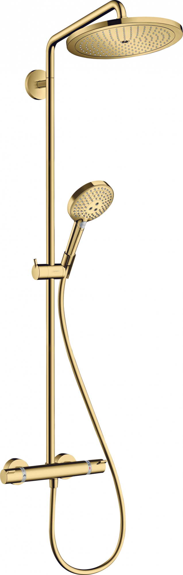 26891990 Croma Select S Showerpipe 280 1jet EcoSmart 9 л / мин с термостатом и ручным душем Raindance Select S 120 3jet Hansgrohe 