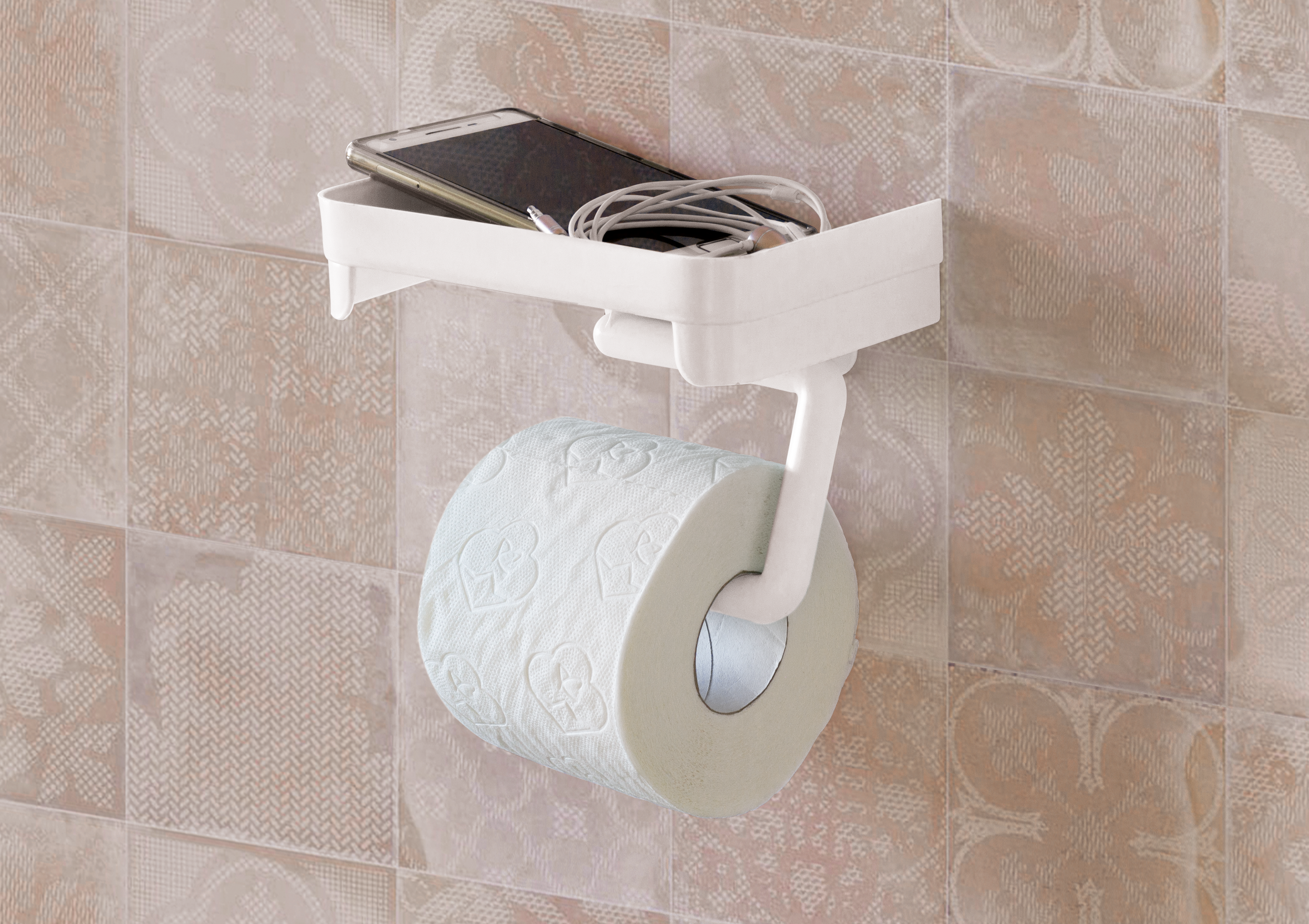 Держатель для туалетной бумаги Santreyd с полкой — стильный аксессуар для санузла 82158559 STLM-0020745 - Вид №4