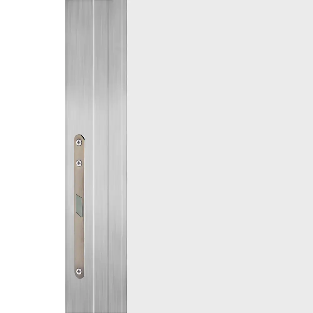 Дверь межкомнатная глухая обратного открывания Invisible 90x230 см левая алюминиевая кромка цвет белый с замком 89383085 STLM-2174200 VELLDORIS  - Вид №2