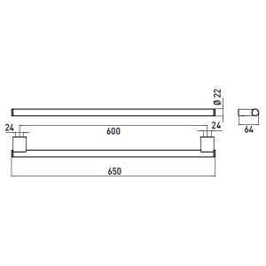 3560 001 60 Полотенцедержатель Emco System Santreyd - Вид №2