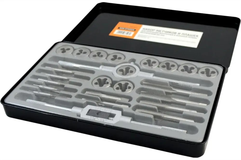 91242907 Набор метчиков и плашек Wiederkraft WDK-DTM3024, 24 шт STLM-0849106