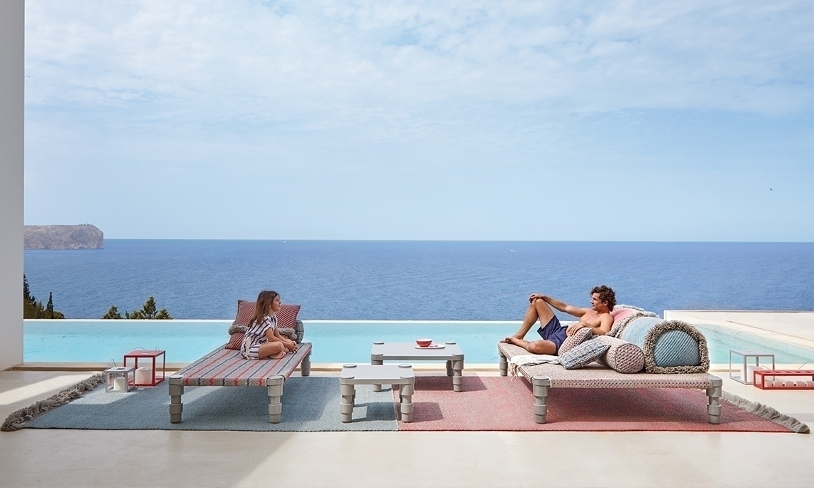 070742 Ковер GL Diagonal almond-red 90x200 см GAN Garden Layers - Вид №3