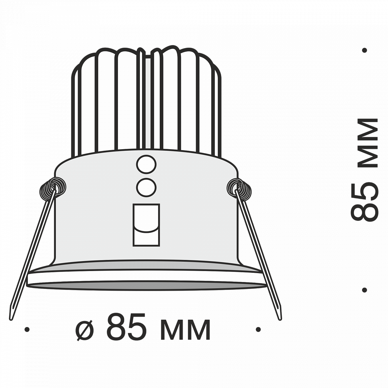 Встраиваемый спот белый Technical Yin DL034 TECHNICAL DOWNLIGHT 00-3957203 Белый  - Вид №1