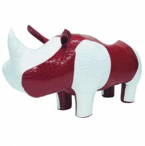 Пуф "Носорог Спартак" красный с белым EUROSON ЖИВОТНЫЕ 131591 Красный;белый