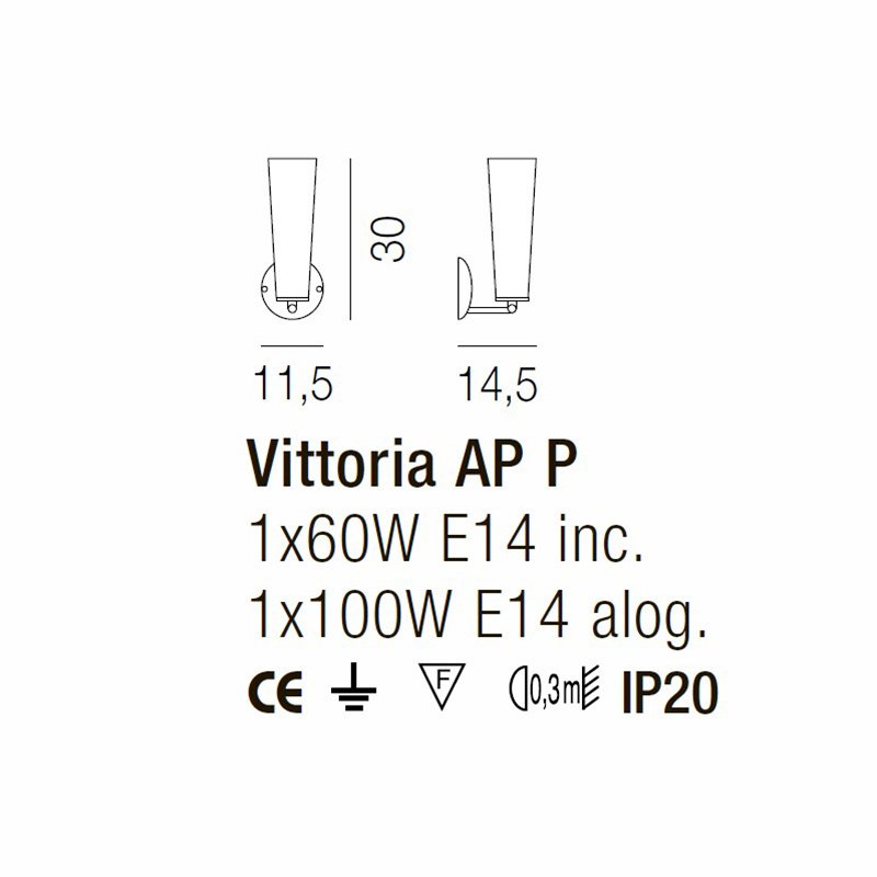 Светильник настенный желтый Vistosi AP Vittoria TO NI VISTOSI  00-3882787 Желтый  - Вид №3