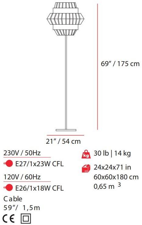 UTU Soulful Lighting Торшер из железа Comb Santreyd sun-id-1488918 - Вид №7
