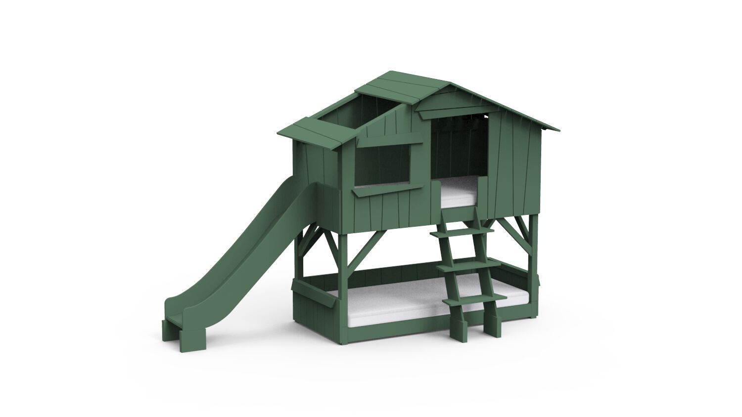 МДФ двухъярусная кровать с горкой Mathy by Bols TREEHOUSE BEDS &amp ARCH-00072798 - Вид №25