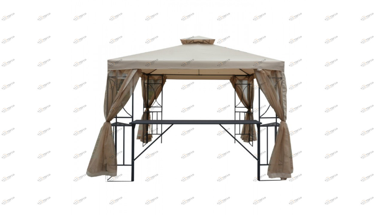 Беседка для дачи бежевая Flora IMPEX  040377 Бежевый 