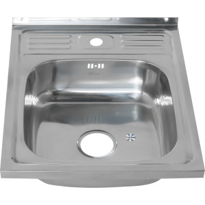 Мойка 5060 MELANA 0,8/180 накладная прямоугольная с сифоном (004/2 *10)