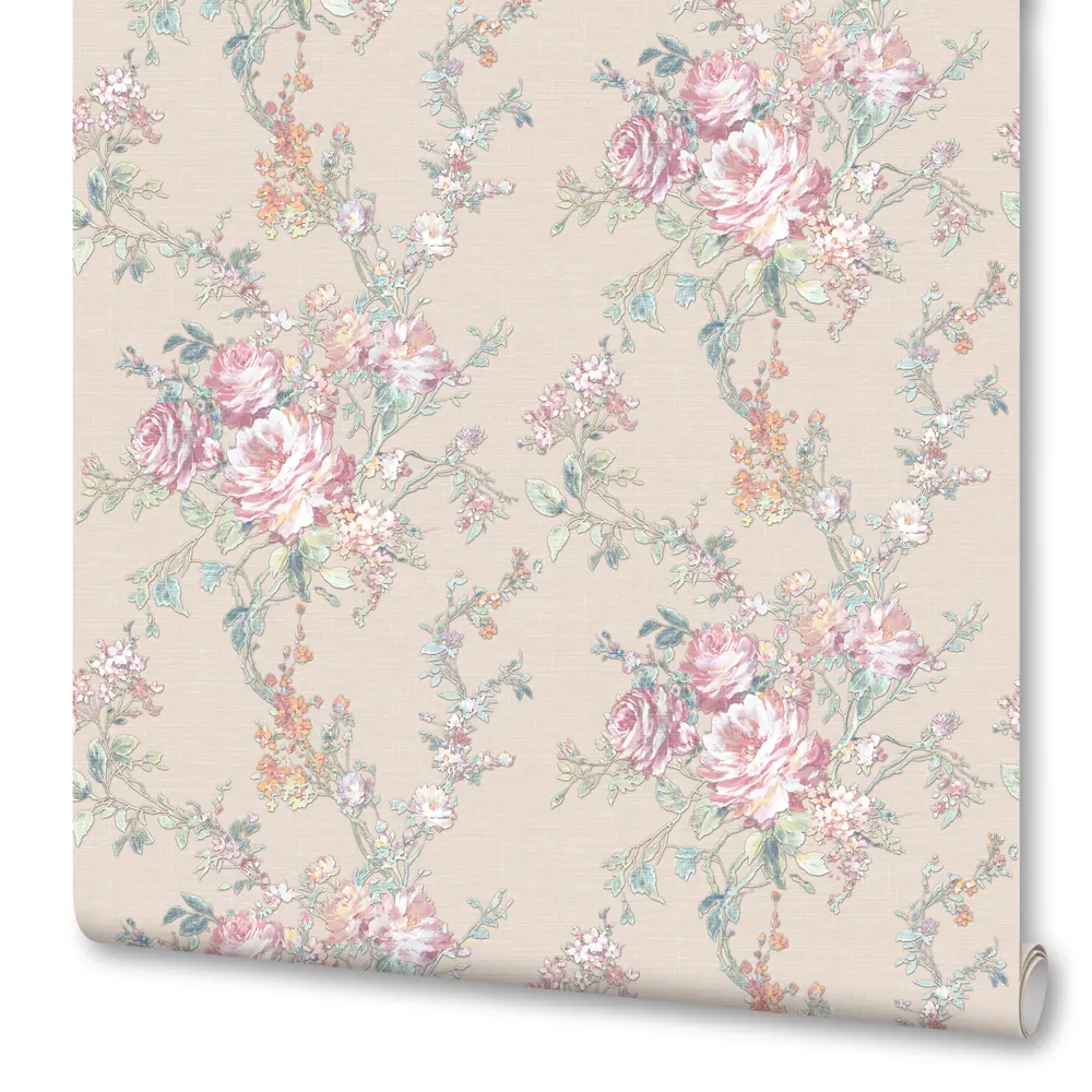 Обои флизелиновые Startdeco Полина бежевые 1.06 м 989212 STLM-2129879