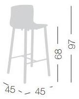 GABER Высокий табурет из ткани со спинкой Slot sun-id-1396488 - Вид №5