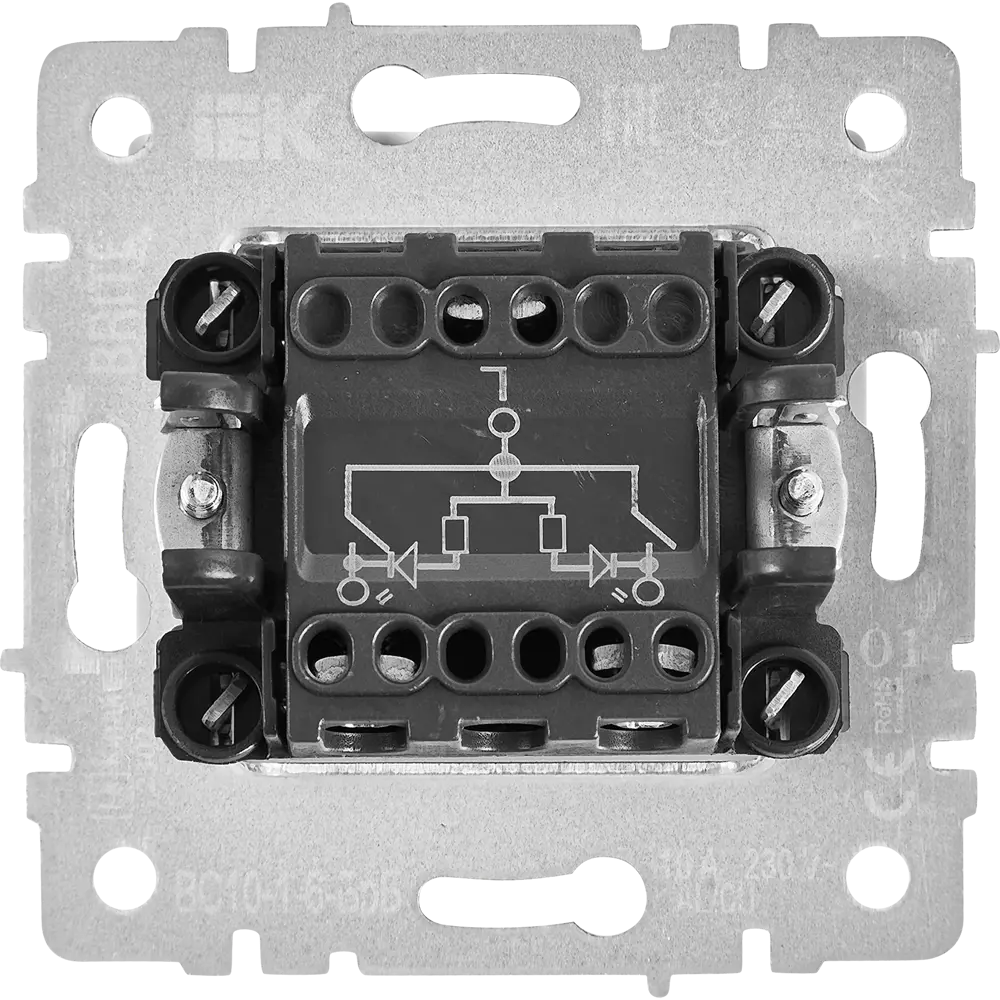 Выключатель IEK Brite двухклавишный с подсветкой, черный матовый 87761713 STLM-1466840 - Вид №2