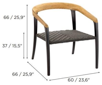 Royal Botania Садовое кресло из олефина с подлокотниками Jive Jiv 77 - Вид №2