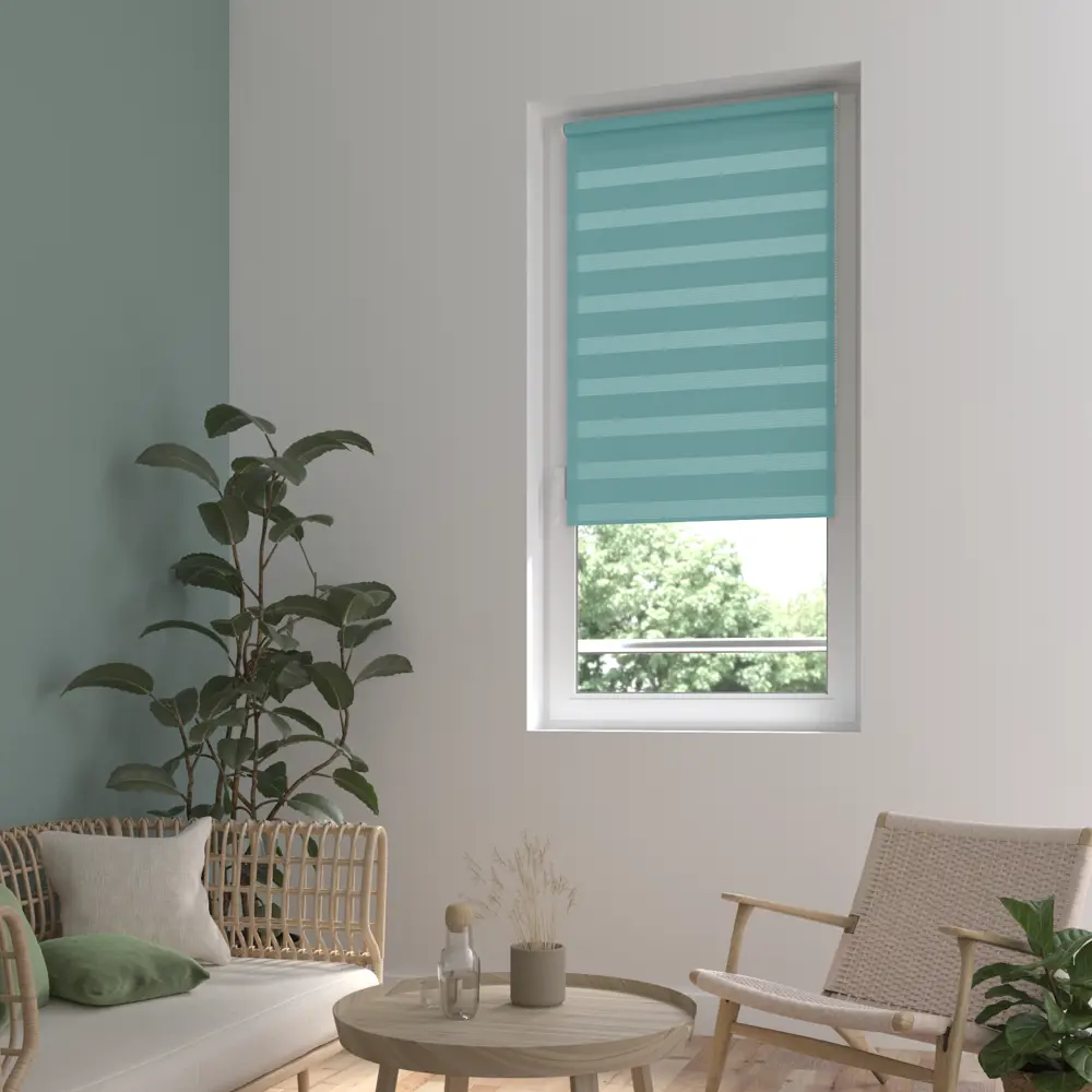 Штора рулонная день-ночь Inspire Peter 80x160 см бирюза Aqua 3 82691110 STLM-2039526 - Вид №11