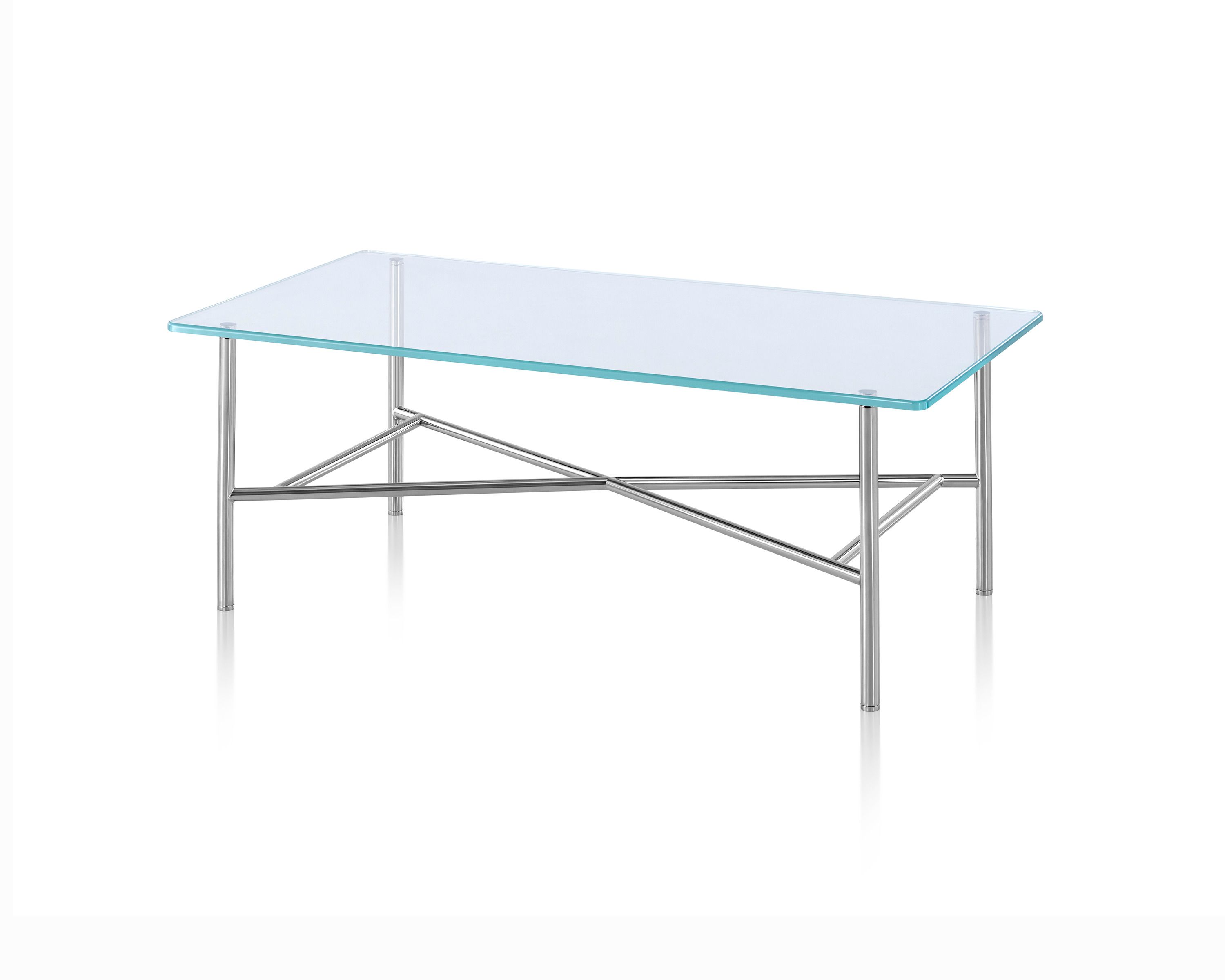 Прямоугольный стеклянный и металлический журнальный столик Herman Miller Layer ARCH-00033427 - Вид №10