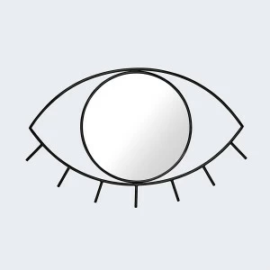 Зеркало в форме глаза декоративное среднее в черной раме Cyclops DOIY ДИЗАЙНЕРСКИЕ 253251 Черный