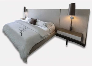 MORADA Кровать из ткани со встроенными прикроватными тумбочками Shanghai