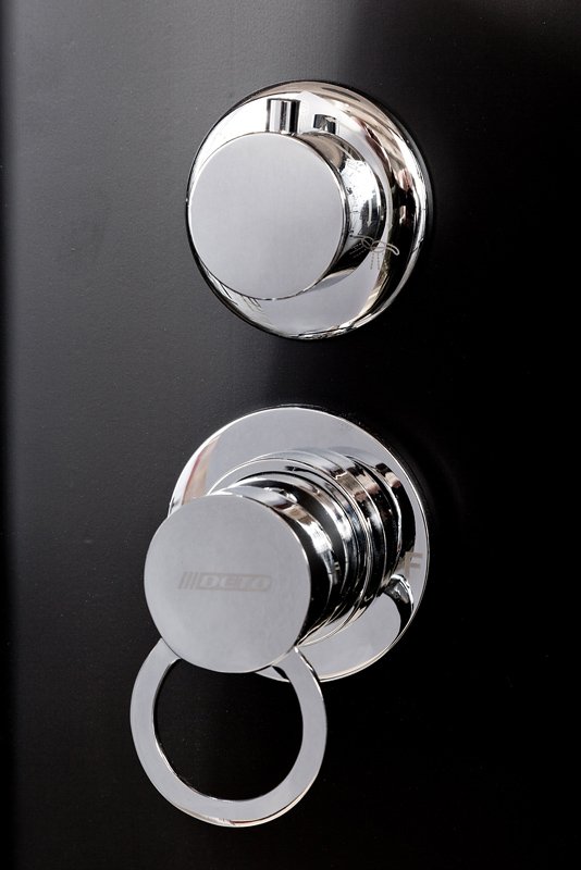 ЕМ1511 Rс электрикой (эл.) Душевая кабина DETO Серия EM BМ4510 с гидромассажем BLACK - Вид №10