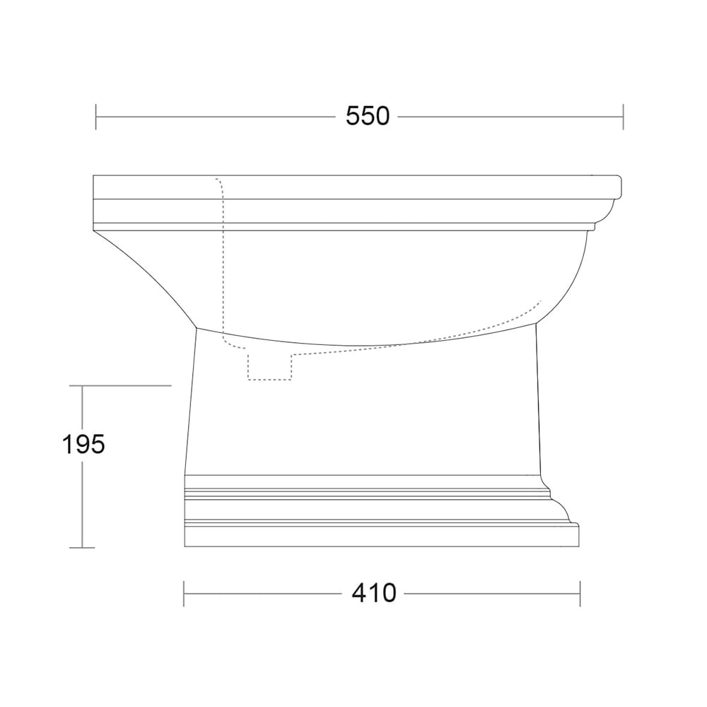 IMSR162 Напольное биде Radcliffe Black Sapphire Imperial  - Вид №3