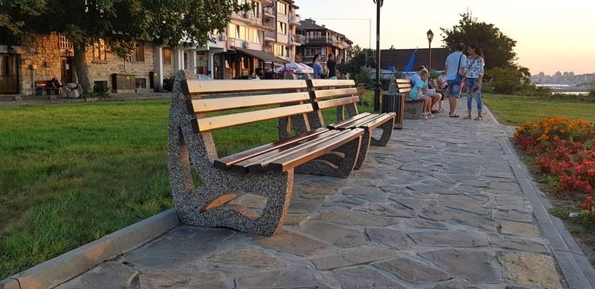 ENCHO ENCHEV - ETE Скамейка из бетона и дерева со спинкой  39  - Вид №10