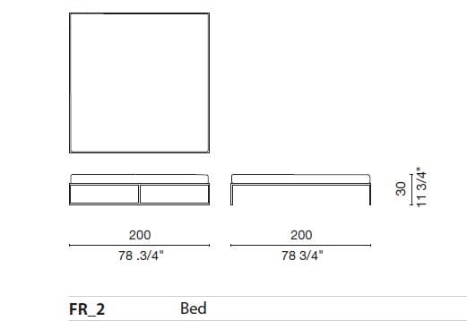 Окрашенная металлическая кровать CAPPELLINI Fronzoni ' 64 ARCH-00078857 - Вид №3