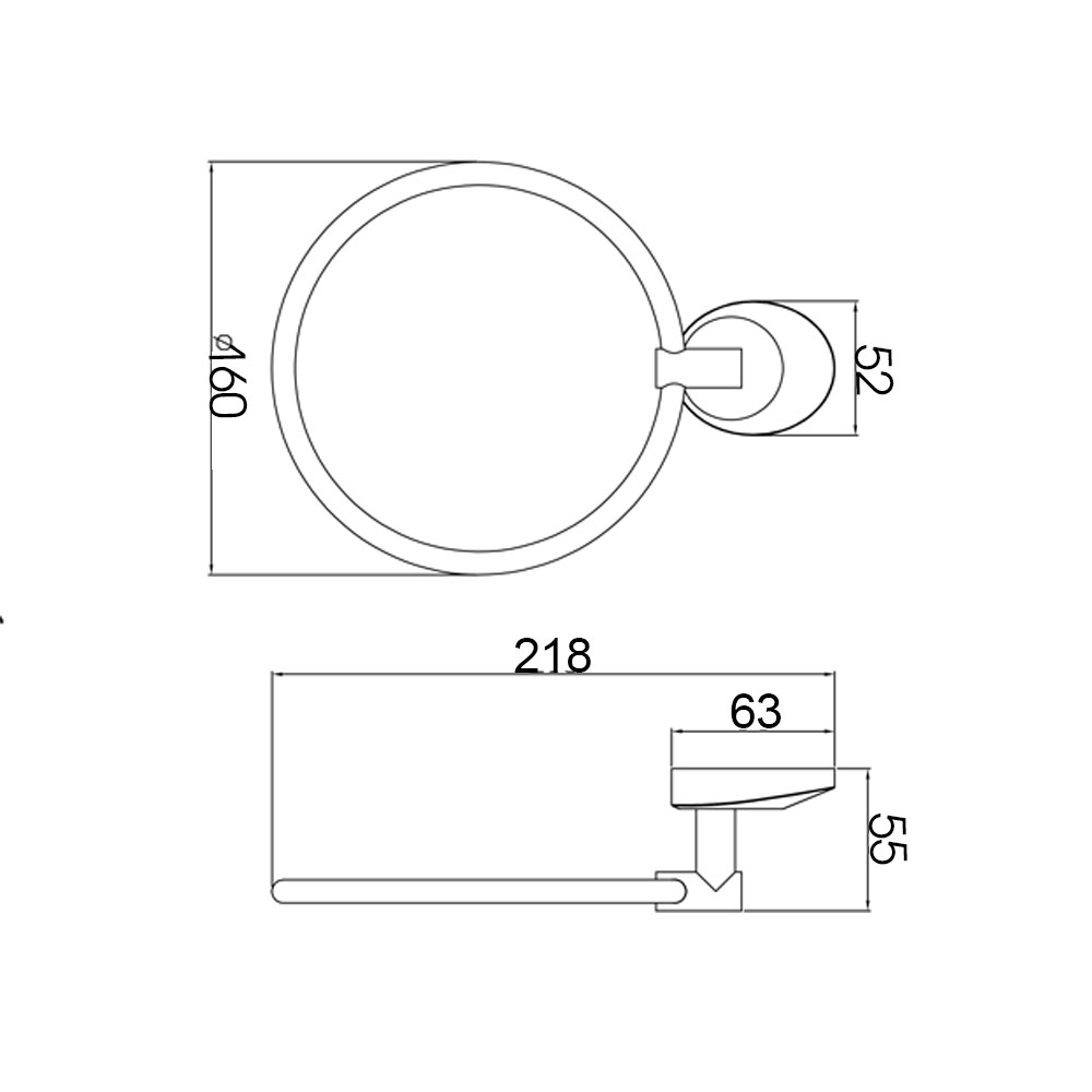 R70110 Полотенцедержатель "кольцо" Raiber  - Вид №2