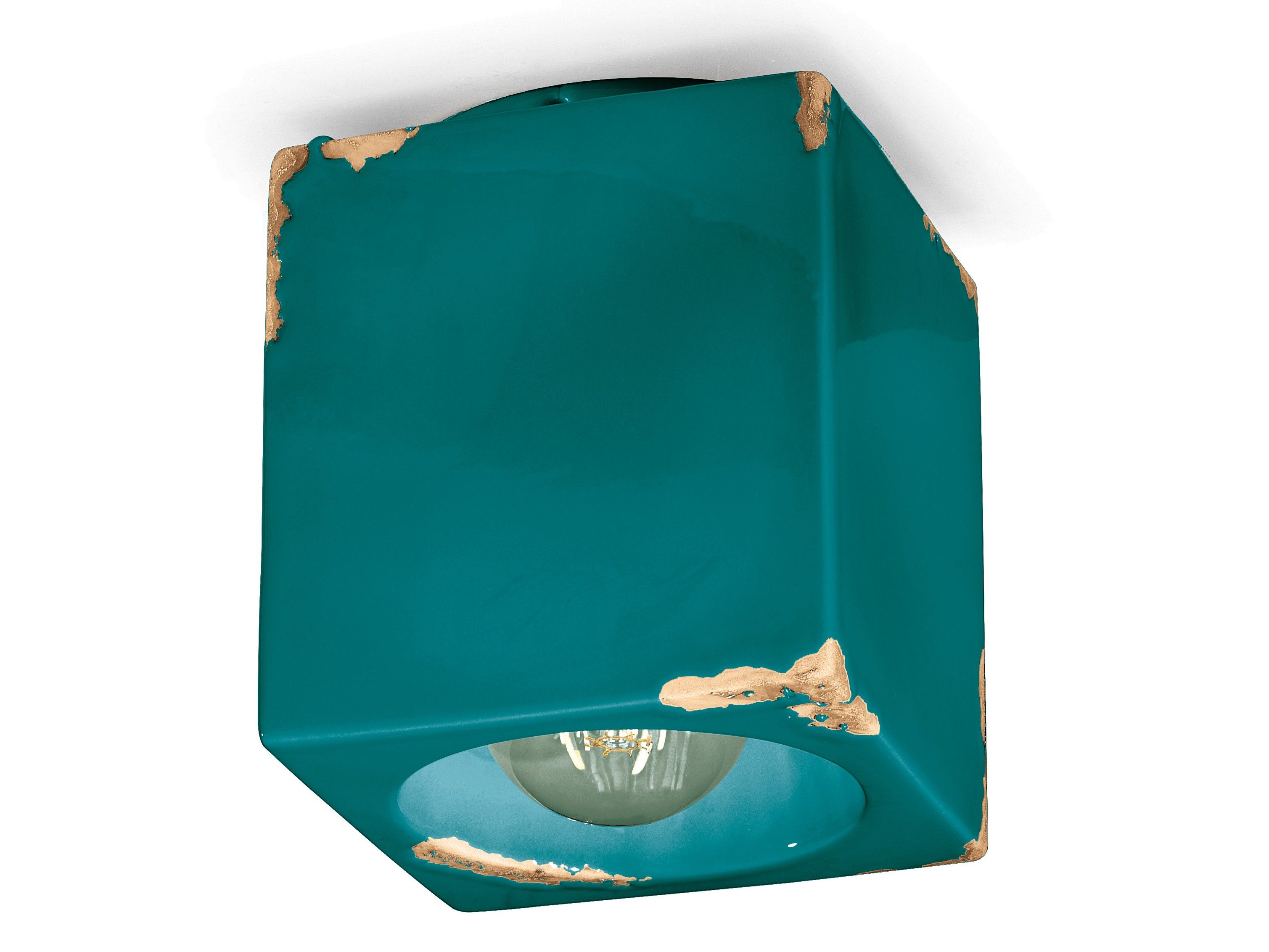 Потолочный керамический квадратный прожектор FERROLUCE Винтаж ARCH-00065434