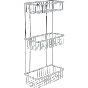 Полка для ванной комнаты Verran прямоугольная трёхъярусная, 25x54.5x13.3 см