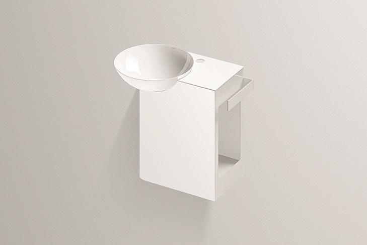 5241000000 Умывальник с тумбой, wp.insert1, белая, proshield, порошковая краска, белый Alape серия Insert 