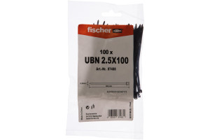 15787274 Кабельная стяжка UBN 2.5X100 устойчивая к УФ 100 шт. 87488 Fischer