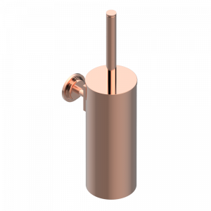 U9F-4720C Стакан настенный и щётка для унитаза с крышкой Thg-paris West coast с ручками-рукоятками с чёрным ониксом Розовое золото