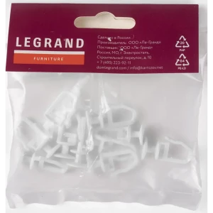 Крючки для штор DOMLEGRAND Кантри прозрачные 10 шт - невидимая фиксация карниза 89442409