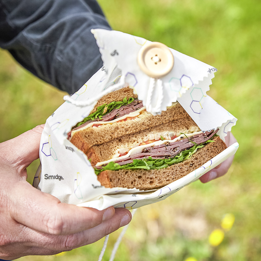 SMID83H Обертка для сэндвича многоразовая honeycomb 35х35 см, пчелиный воск Smidge  - Вид №2