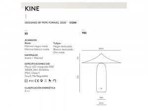 100774 Настольная лампа черный мрамор - черный абажур Aromas del Campo Kine