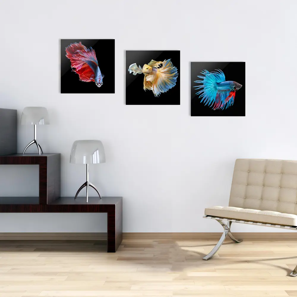 Картина на стекле Рыба красная 40x40 см 82523500 STLM-2027318 ARTABOSKO  - Вид №5