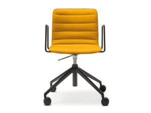 Тканевый поворотный стул с регулируемой высотой с колесами