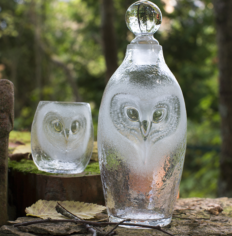 44096 Штоф из прозрачного хрусталя "Сова", 280 мм. Maleras  - Вид №1